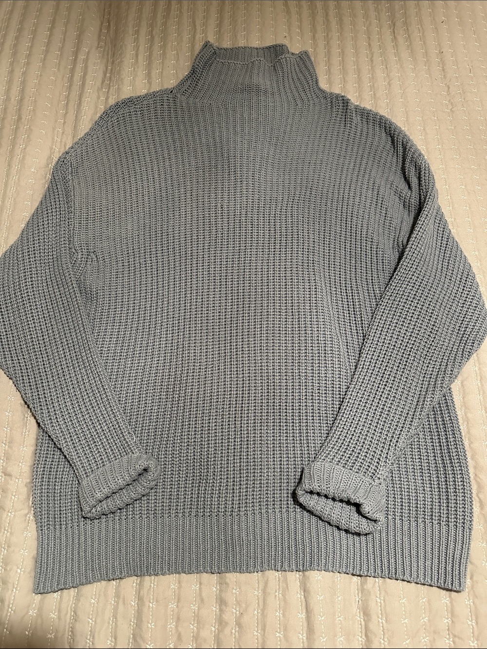 American Eagle Outfitters Blue Turtleneck Knit Sweater